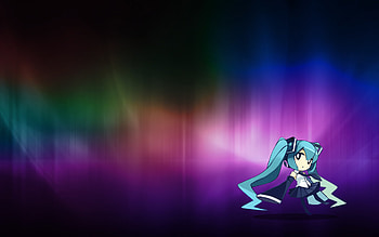 Chibi Miku, blue, colorful, black, awesome, heads, cute, colors, vocaloid, beauty, nice, miku, chibi, vocaloids, hatsune, skirt, blue eyes, hatsune miku, twintail, blue hair, headset, beautiful, little, anime, rainbow, pretty, cool, idol HD wallpaper