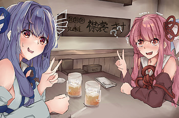 Kotonoha Twins, Kotonoha Aoi, Kotonoha Akane, Anime, Vocaloid HD wallpaper