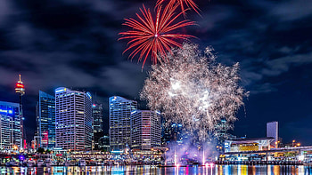 Fireworks, Australia HD wallpaper