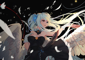 Angel, Kagura Mea, Virtual Youtuber, anime girl, art HD wallpaper