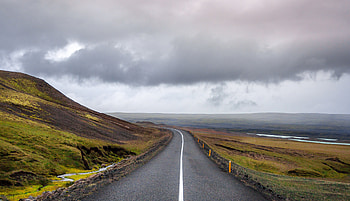 Road, Nature, Grass, Turn, Markup HD wallpaper