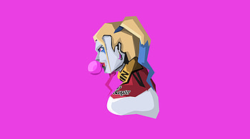 Harley Quinn Minimalism, harley-quinn, artwork, artstation, artist, superheroes, minimalism HD wallpaper