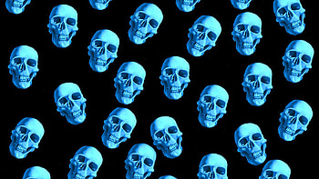 Blue Skull Backgrounds (38 ) HD wallpaper
