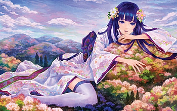 Beautiful geisha, Woman, Nature, Anime, Geisha HD wallpaper