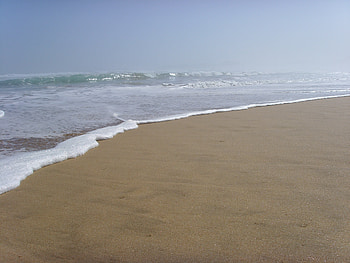 sea and sand, sea, sand HD wallpaper