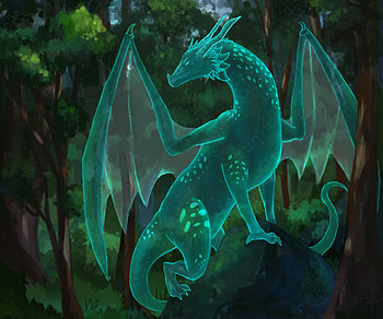 Spirit Dragon, fantasy, dragon, green dragon HD wallpaper