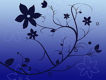 blue summer flowers, blue, summer, design HD wallpaper
