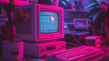 Y Retro CRT Monitor Aesthetic, y, CRT Monitor, neon lights HD wallpaper
