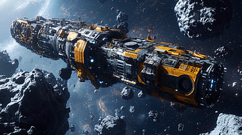 Asteroid Mining Colony: A Stunning Sci-Fi Journey, Sci Fi, asteroid mining colony, spaceship, space, asteroid HD wallpaper