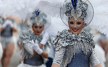 Brasil carnival, girl, woman, vicente concha, blue, silver HD wallpaper