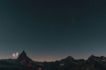 Stars, Night, Rock, Vertex, Top, Dark, Starry Sky HD wallpaper