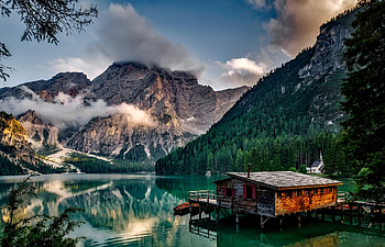 Nature, Mountains, Italy, Lake, Structure, Mountain Landscape HD wallpaper