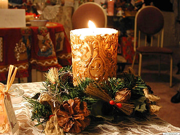 Holidays, Fire, New Year, Christmas, Table, Coziness, Comfort, Candle HD wallpaper