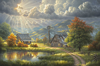 secret landscape, clouds, landscape, nature, sun HD wallpaper