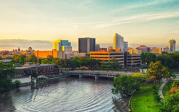 Little Rock skyline, Arkansas travels, Michelle Mercado HD wallpaper