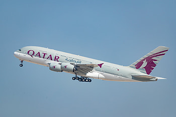 Qatar Airways, Airbus A380, Flying again HD wallpaper