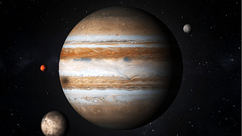 The Planet Juniper, space, juniper, planet, moons HD wallpaper