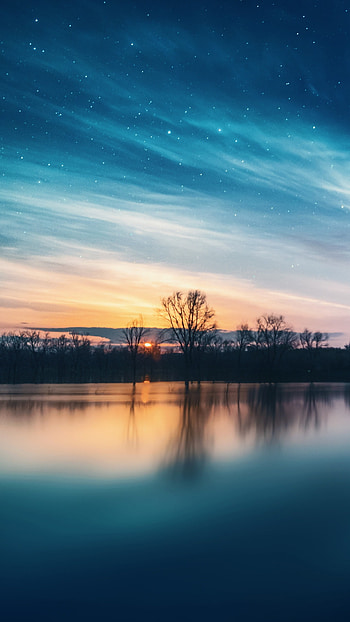 Lock Screen, Blue Nature HD phone wallpaper
