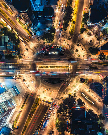 Cars, City, View From Above, Miscellanea, Miscellaneous, Road HD phone wallpaper