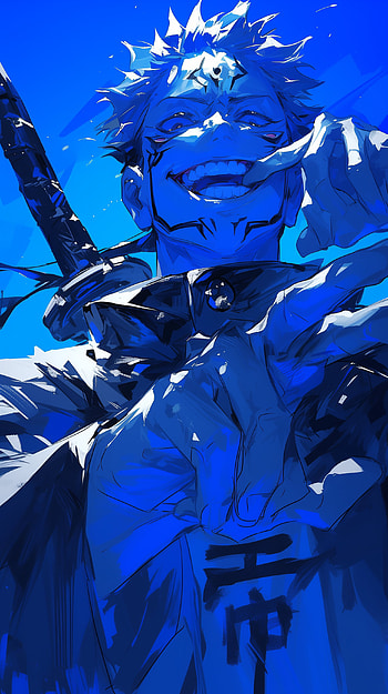 Jujutsu Kaisen Dynamic Blue Art, Jujutsu Kaisen, Sukuna (Jujutsu Kaisen) HD phone wallpaper