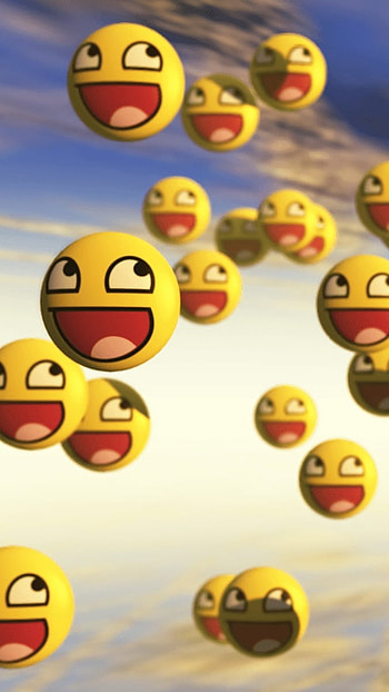 Emoji, Sky Background HD phone wallpaper