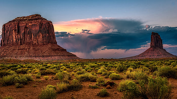 Monument Valley, desert, west mitten butte, merrick butte HD wallpaper