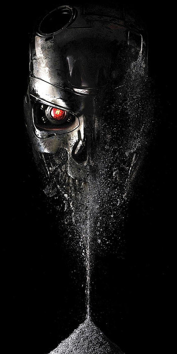 Robot, monochrome graphy, flash graphy HD phone wallpaper