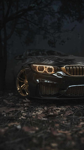 Gold BMW, headlamp, motor_vehicle, darkgold HD phone wallpaper