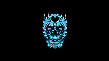 Frozen Glowing Skull Minimal , skull, minimalism, minimalist, artist, artwork, digital-art HD wallpaper