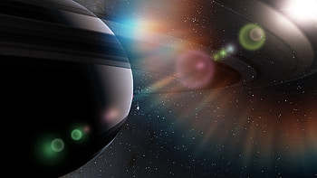 Planets, Universe, Shine, Light, Rendering HD wallpaper