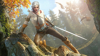 Ciri, Wild Hunt, iMac , Witcher's legacy HD wallpaper