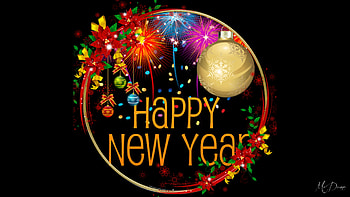New Year Sparkles, shine, Firefox theme, fireworks, happy new year, holiday, decorations, stars, sparkles HD wallpaper