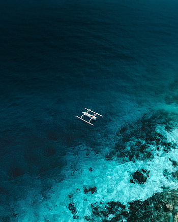 Nature, Water, Stones, Sea, View From Above, Boat HD phone wallpaper