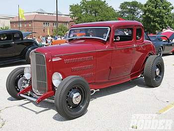 Coupe 1932, ford, roadster, classic, red HD wallpaper