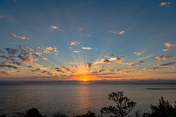 Nature, Water, Sunset, Clouds, Horizon HD wallpaper