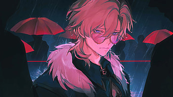 Honkai: Star Rail - Aventurine in the Rain, video game, Honkai: Star Rail, Aventurine (Honkai: Star Rail) HD wallpaper