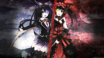 anime, Anime Girls, Tokisaki Kurumi, Date A Live, Yatogami Tohka / and Mobile Backgrounds HD wallpaper