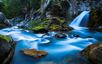 waterfall animated which is under the waterfall . HD wallpaper