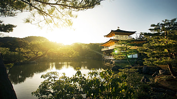Temple of the Golden Pavilion, Kyoto HD wallpaper