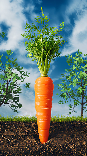 Vibrant Carrot : Nature's Freshness, vegetable, garden, nature, Agriculture HD phone wallpaper