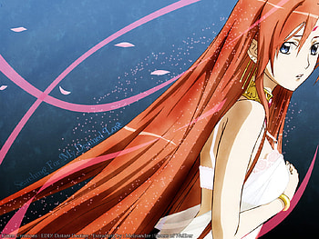 Sisters of Wellber, white dress, cg, pretty, game, red hair, girl, petal HD wallpaper