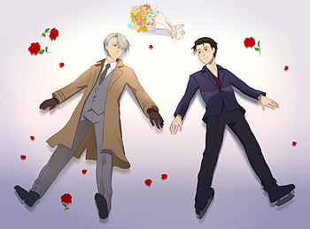 Yuri x Victor, victor, Yuri on ice, viktor, yuri HD wallpaper