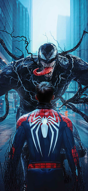 Venom, Marvel anti-hero, Dark symbiote, Intense action HD phone wallpaper