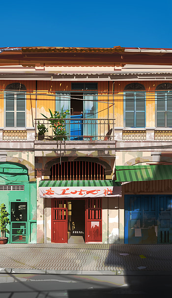 Houses, Art, Building, Facade HD phone wallpaper
