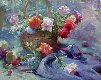 Rainbow of Flowers, sweet, basket, delicate, flowers, colour HD wallpaper