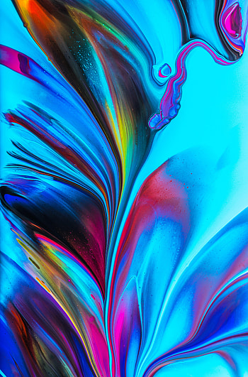 Abstract, Multicolored, Motley, Paint, Liquid, Stripes, Streaks HD phone wallpaper