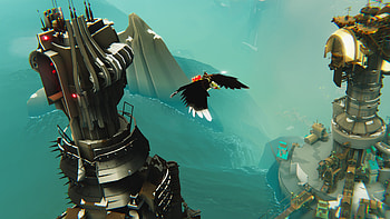 Bulwark: Falconeer Chronicles – Majestic Flight Over Futuristic Fortress, video game, Bulwark: Falconeer Chronicles HD wallpaper