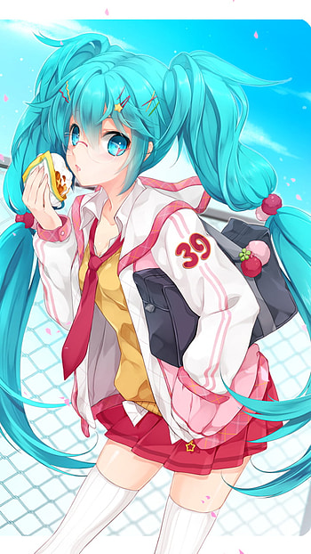 Hatsune Miku: Aqua Twin-Tails — Vocaloid , Hatsune Miku, Anime, Vocaloid HD phone wallpaper