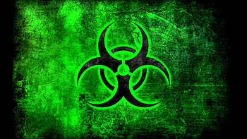 Biohazard symbol, Toxic warning, Green hazard, Dangerous substance HD wallpaper