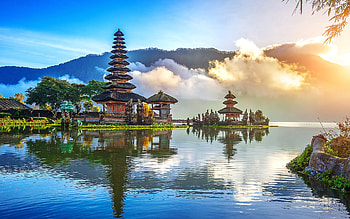 Temple in bali, bali, indonesia, water, temple HD wallpaper